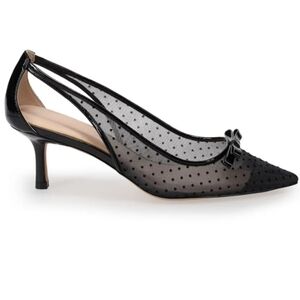 Draper James RSVP Black Bow Pointed Toe Kitten Heels Size 9.5.